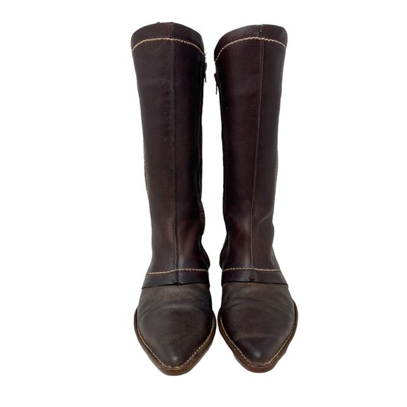 El Naturalista Elfos Spainish Leather Mid Calf Pointed Toe Zip Boots - Size 9.5 - Picture 6 of 12